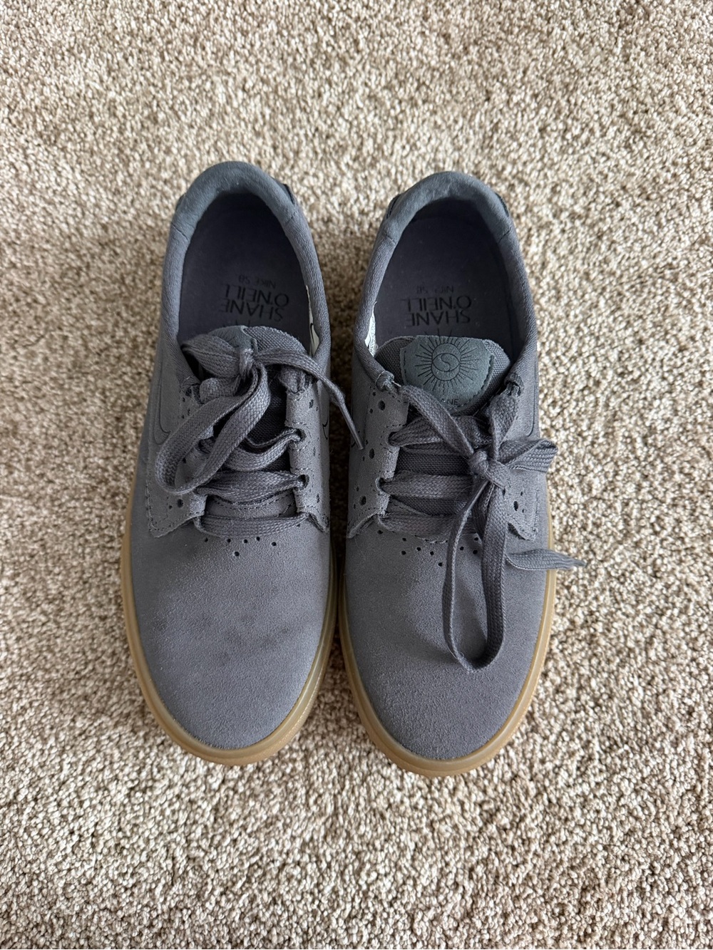 Nike Women’s Gray Suede Sneakers with Gum Sole